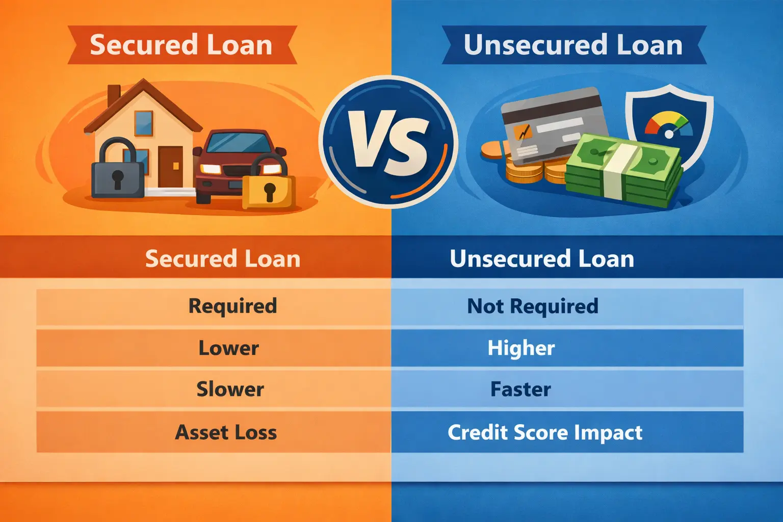 what does secured and unsecured loans mean